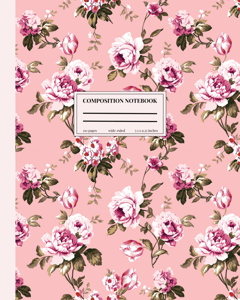 Book Cover: Vintage Floral Composition Notebook